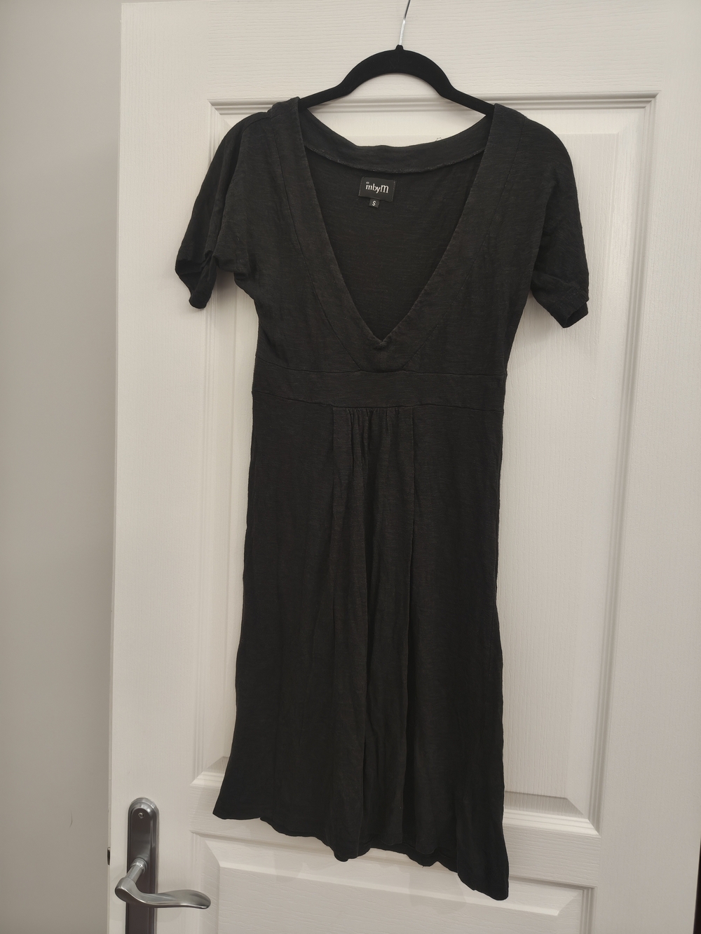 Vintage Y2K V-Neck Short Mini Dress in Black
